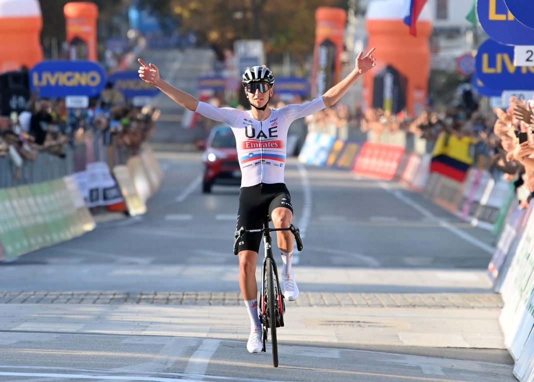 Tadej Pogacar ha vinto il Giro di Lombardia 2023, Photo Credits: LaPresse