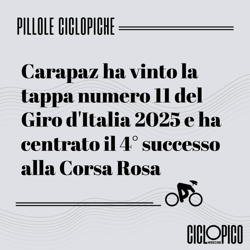 Tappa 11 Giro d'Italia 2025, vittoria di Richard Carapaz