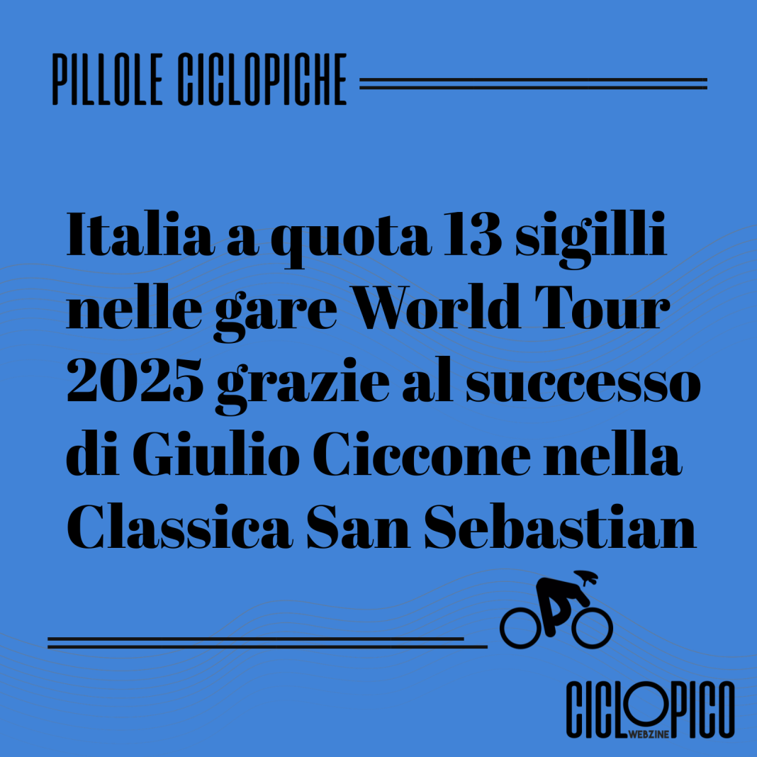 Classica di San Sebastian 2025, festa azzurra con Giulio Ciccone