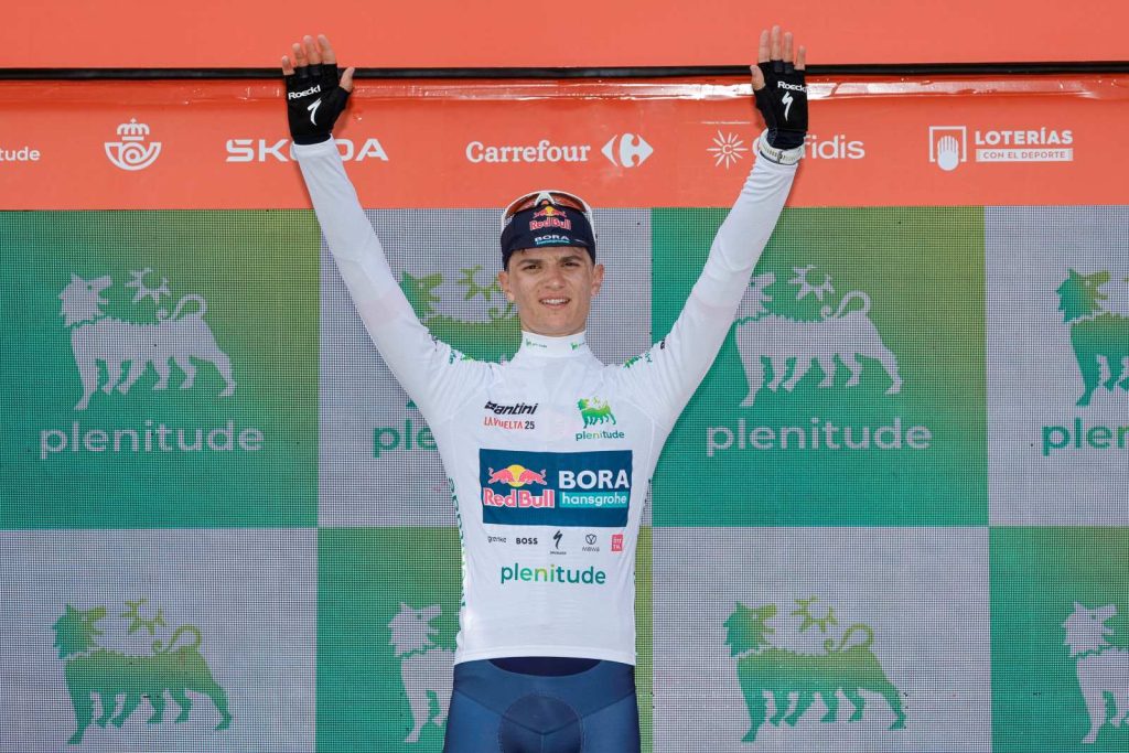 Statistiche Vuelta di Spagna 2025 dopo 15 tappe: dai 9 ciclisti in trionfo ai 4 podi italiani 2 Giulio Pellizzari in maglia bianca alla Vuelta di Spagna 2025 dopo 15 tappe