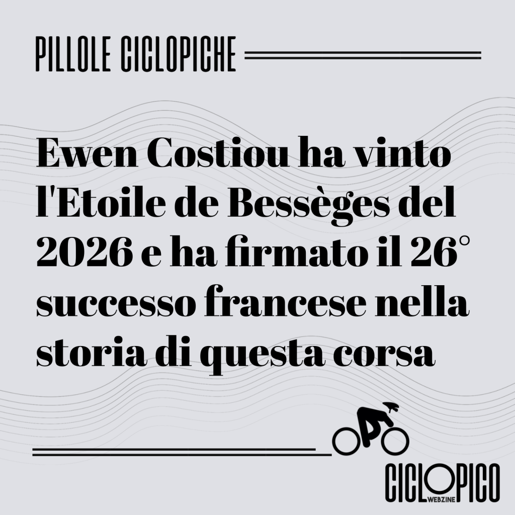 Trionfo finale di Evenepoel alla Volta a la Comunitat Valenciana 2026, terzo Pellizzari 2 Etoile de Bessèges 2026, trionfo finale di Ewen Costiou
