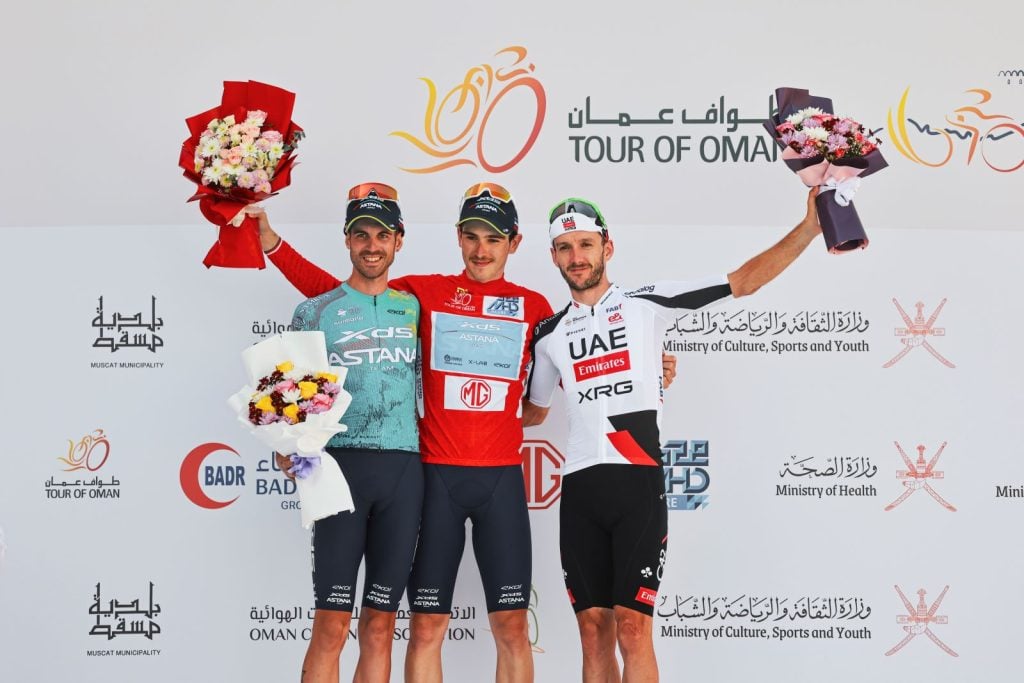 Christian Scaroni ha vinto il Tour of Oman 2026: è il secondo trionfo italiano di sempre 1 Il podio finale del Tour of Oman 2026