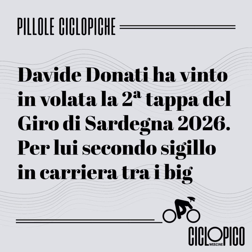 Tappa 2 Giro di Sardegna 2026, vittoria di Davide Donati
