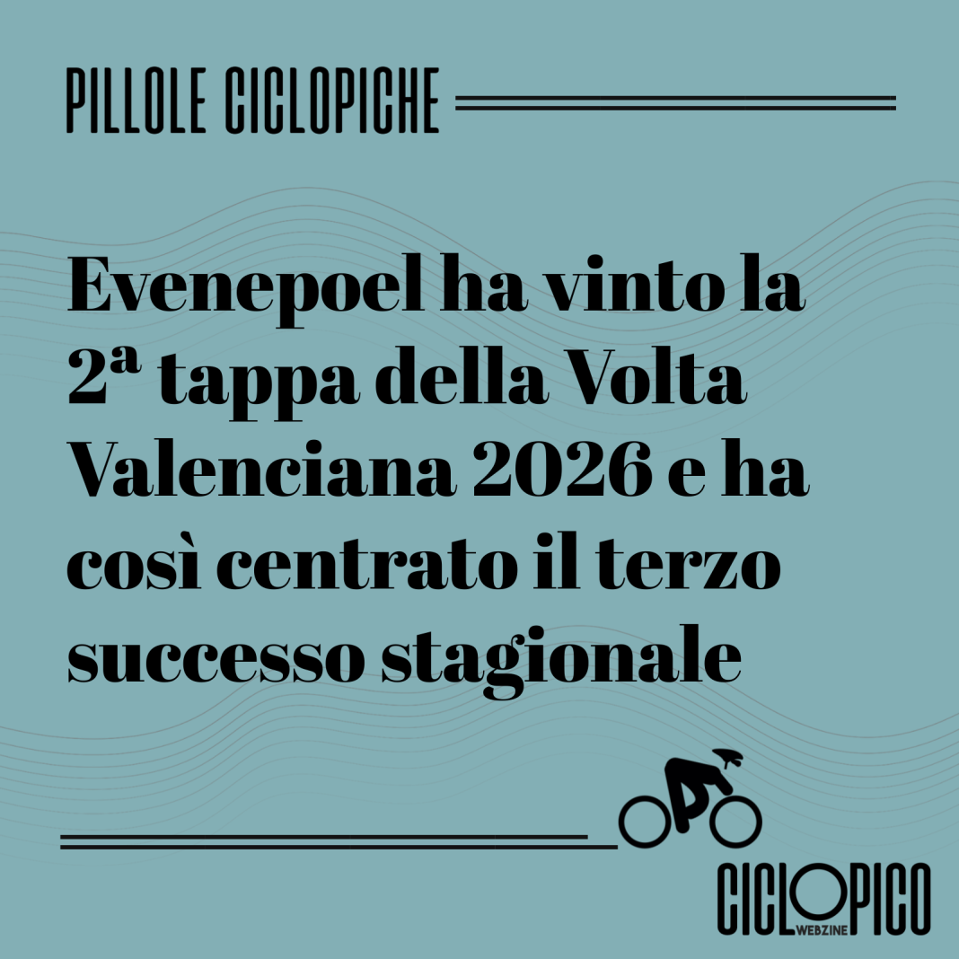 Tappa 2 Volta a la Comunitat Valenciana 2026, vittoria di Remco Evenepoel