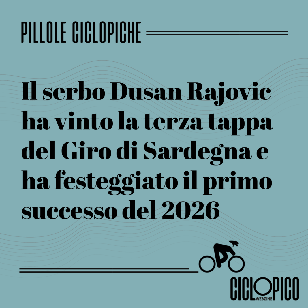 Tappa 3 Giro di Sardegna 2026, vittoria di Dusan Rajovic