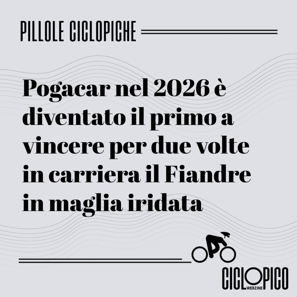 Giro delle Fiandre 2026: spettacolare tris di Pogacar, il secondo trionfo in maglia iridata 1 Giro delle Fiandre 2026, seconda vittoria in maglia iridata di Pogacar