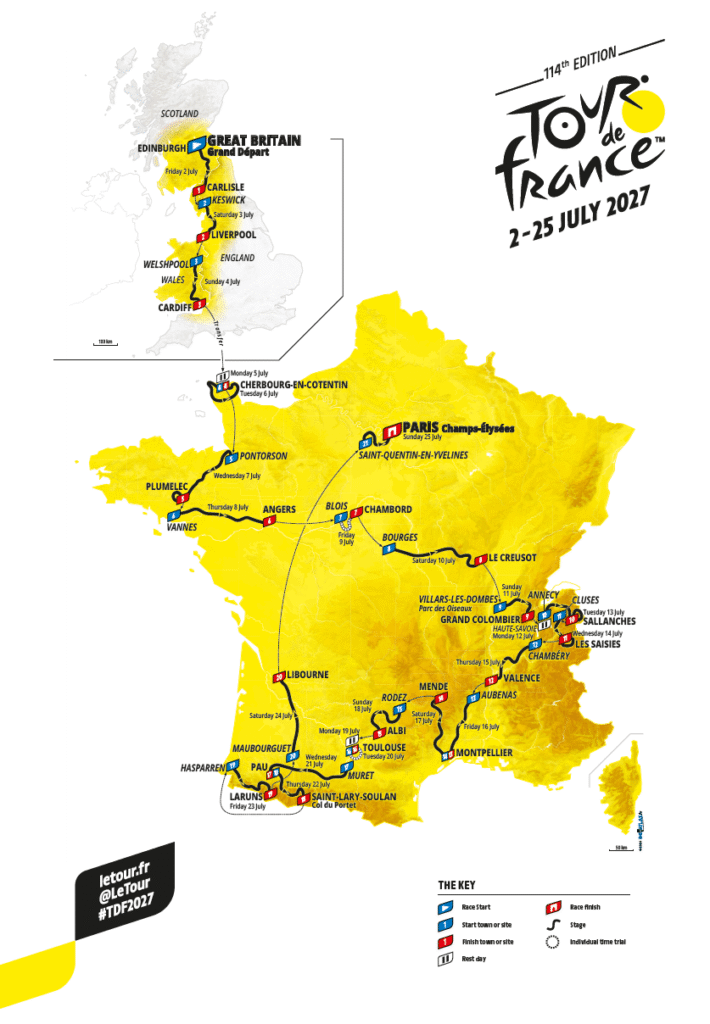 Tour de France 2027: il nuovo percorso, le 21 tappe e le curiosità statistiche 1 Tour de France 2027, il percorso